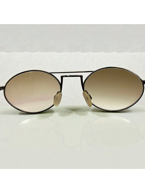 Misura Hong Kong Retro Oval Aviator Sunglasses With Gradient Lenses & Case main image 9
